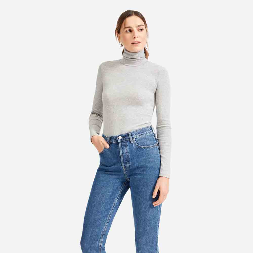 Basic Micro Rib Turtleneck – Image 3
